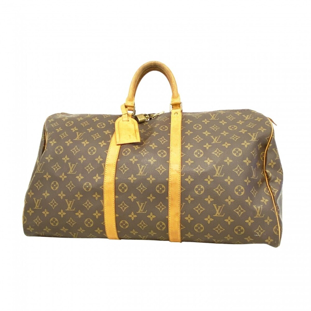 LOUIS VUITTON Brown Monogram Keepall 55 Boston Bag - Picture 1 of 13